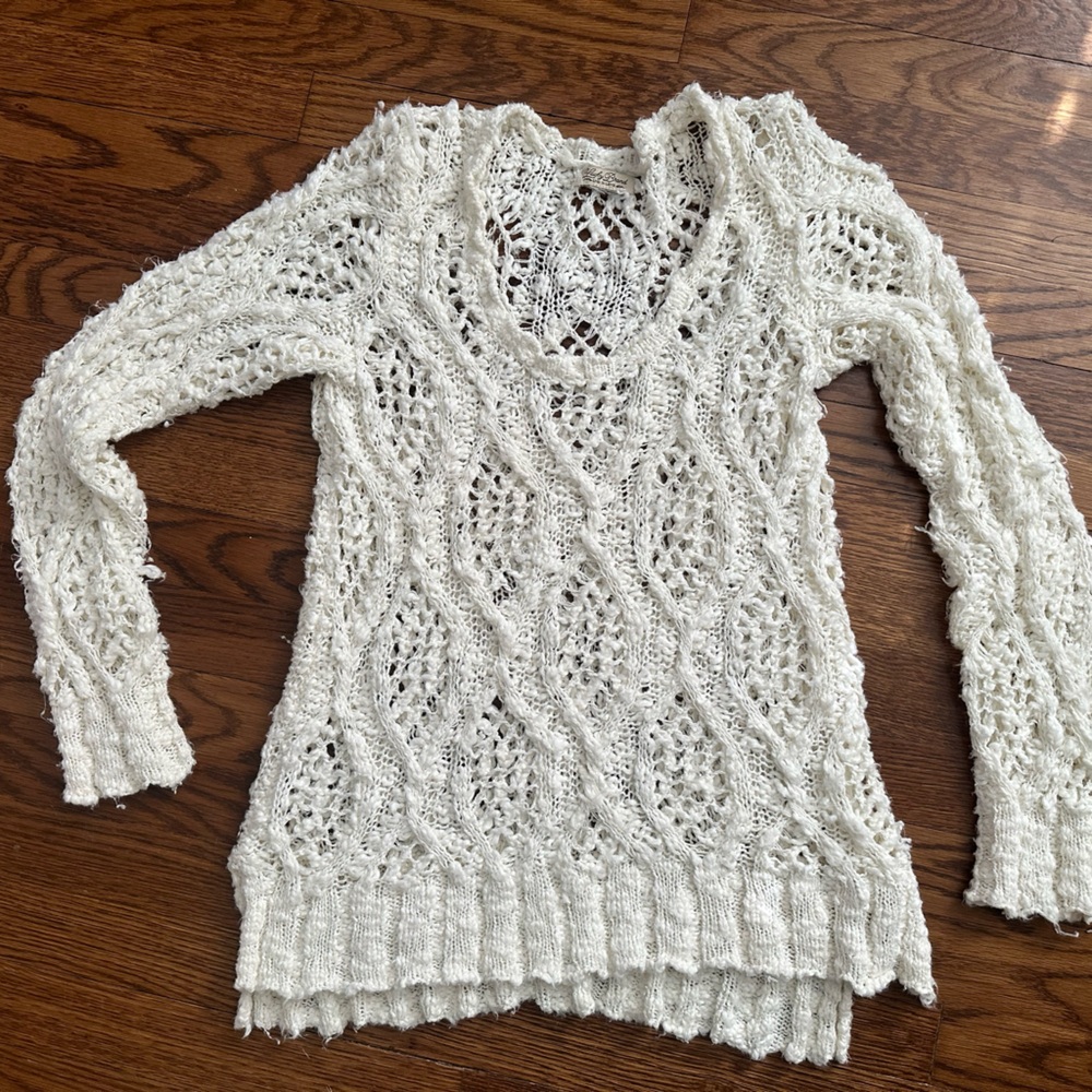 Lucky Brand crocheted sweater